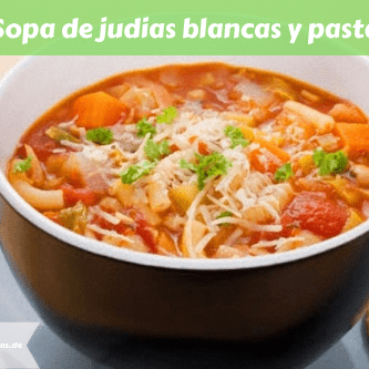 Sopa de judias blancas y pasta
