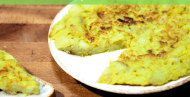 Tortilla de patatas con maíz