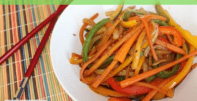 Verduras estofadas con salsa de soja
